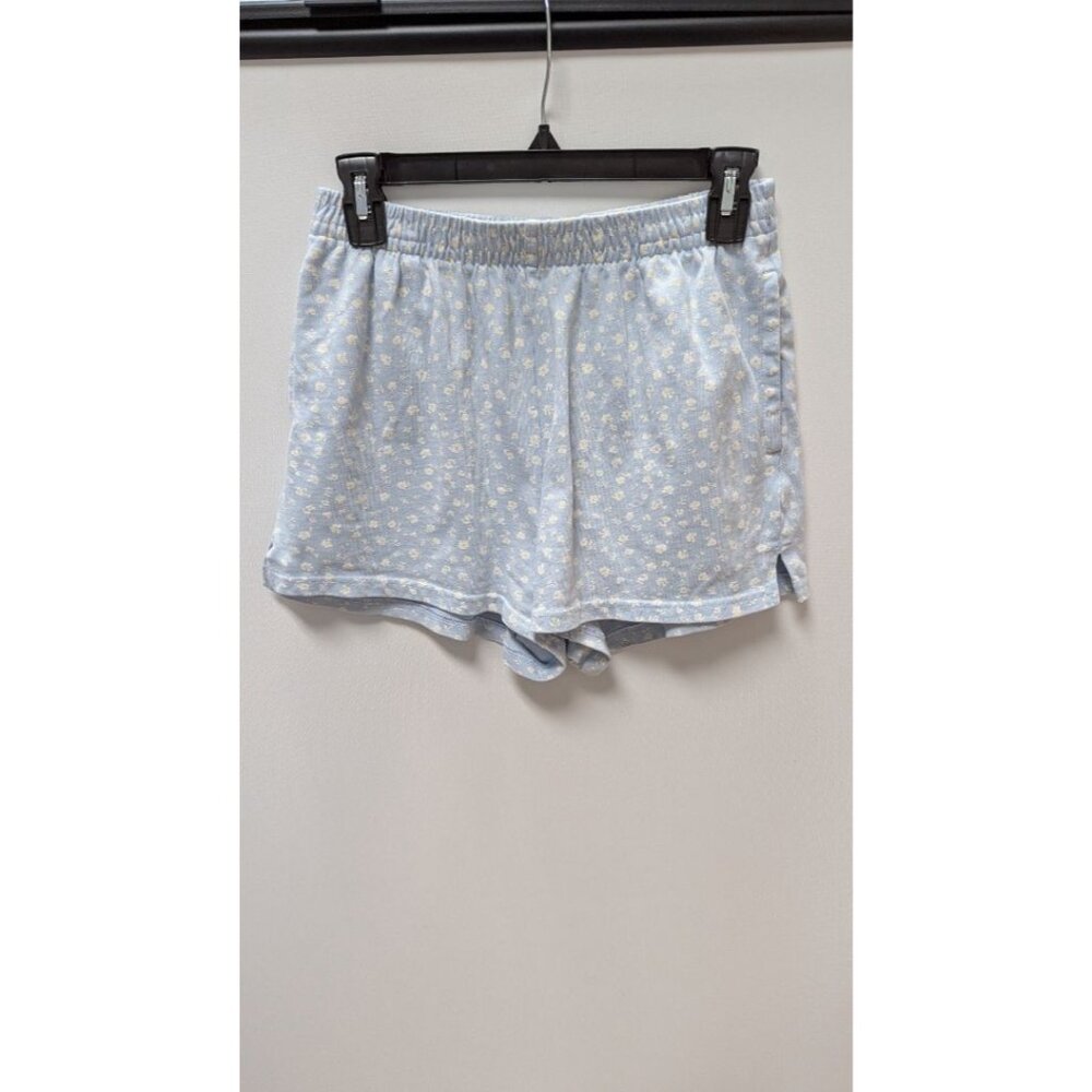 Wild Fable Light Blue/White Flower Sleep Shorts